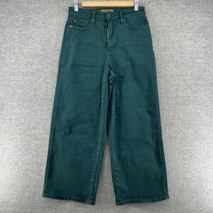 Judy Blue Garment Dyed‎ Jeans Women 5/27 Green Denim Wide Leg